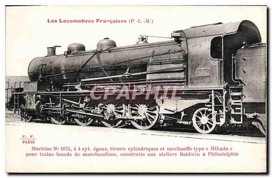 CPA Train Locomotive Machine 1075