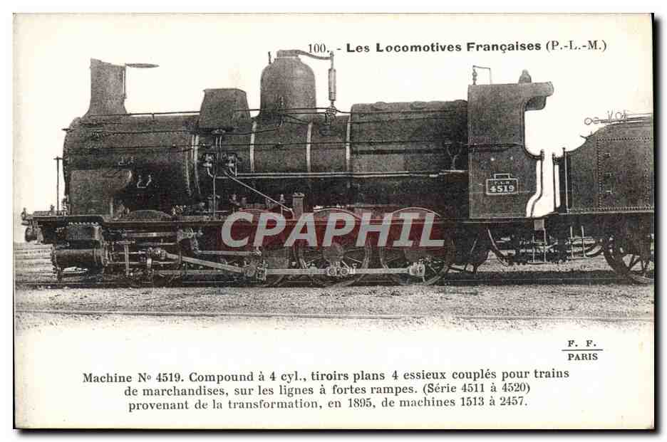 CPA Train Locomotive Machine 4519