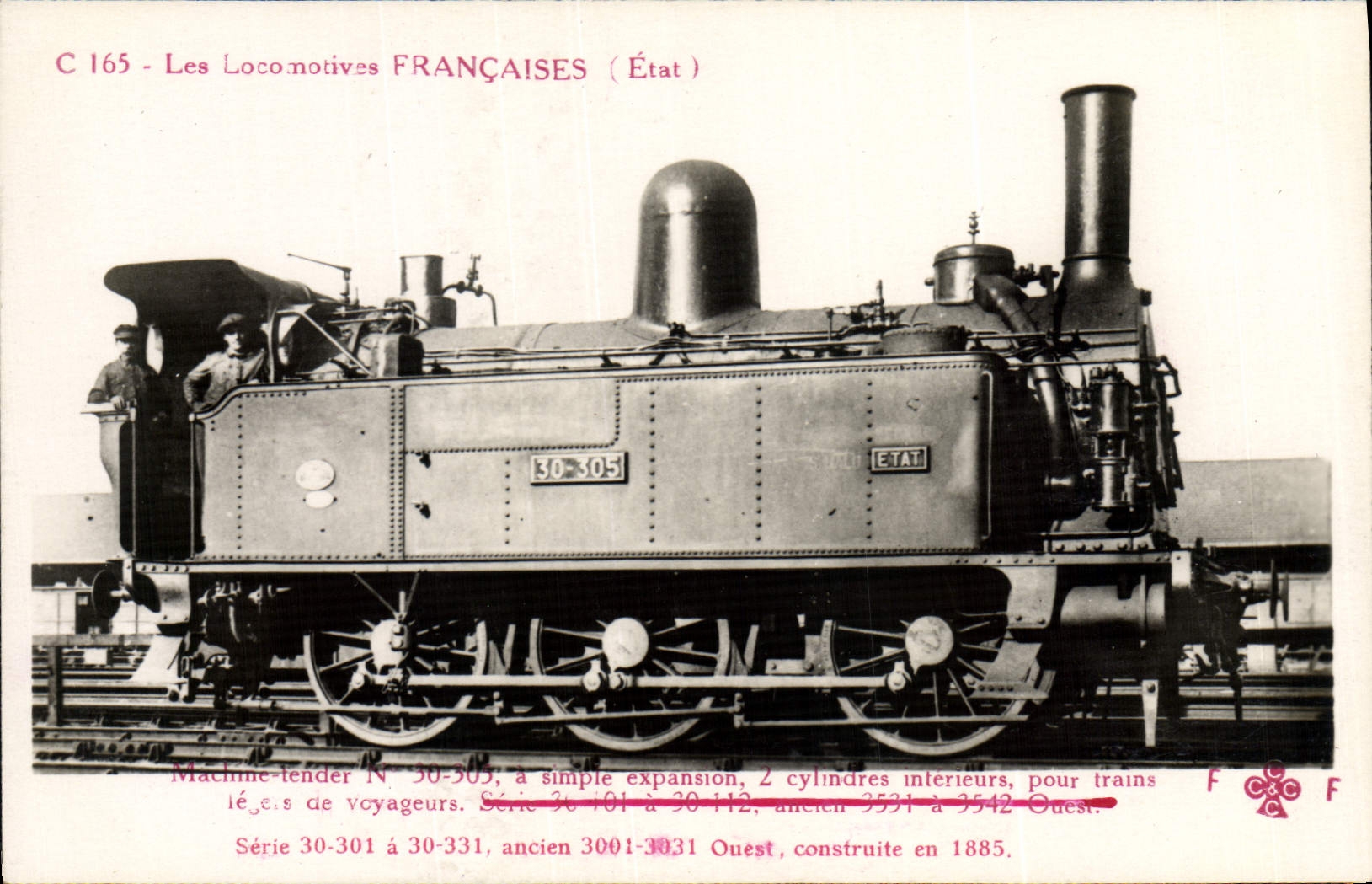 CPA Train Locomotive Machine 30 305