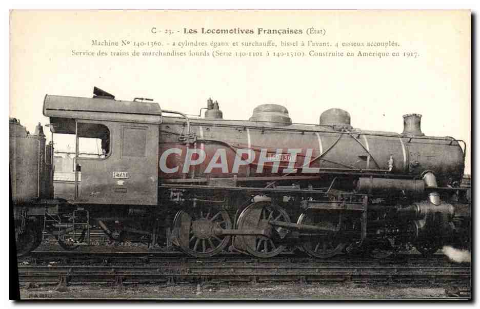 CPA Train Locomotive Machine 140 1360