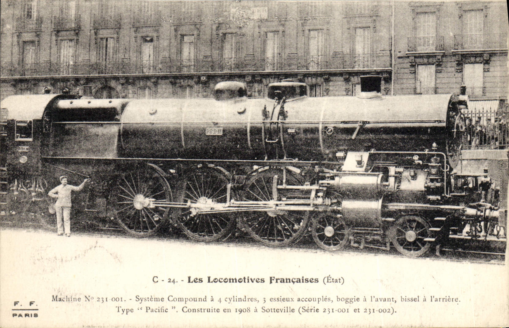 CPA Train Locomotive Machine 231 001 