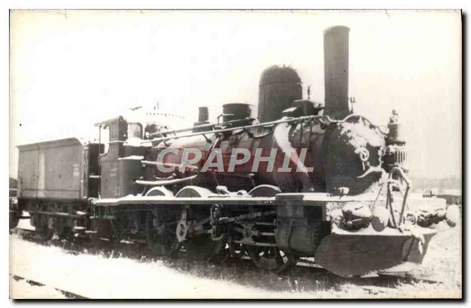 CARTE PHOTO Train Locomotive 