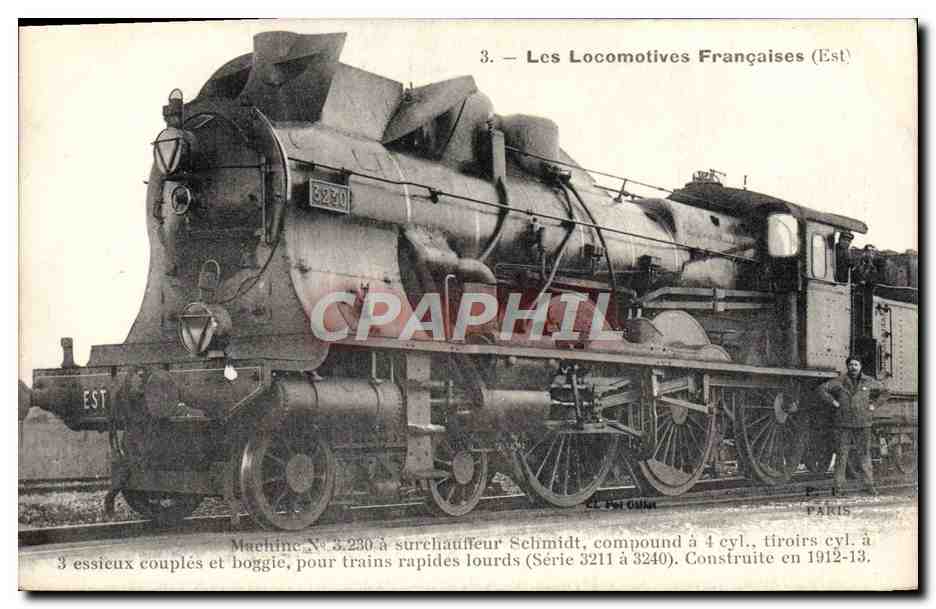 CPA Train Locomotive Machine 3 230 a surchauffeur Schmidt 