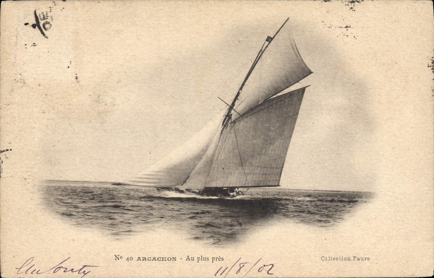 CPA Bateau Voilier Arcachon Au plus pres