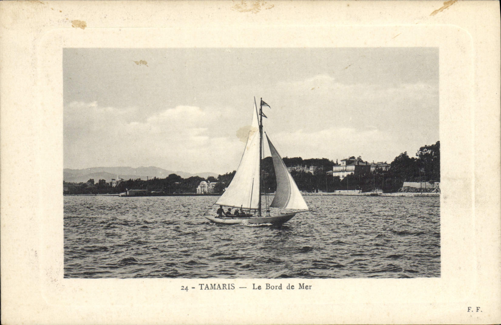 CPA Bateau Voilier Tamaris Le bord de mer