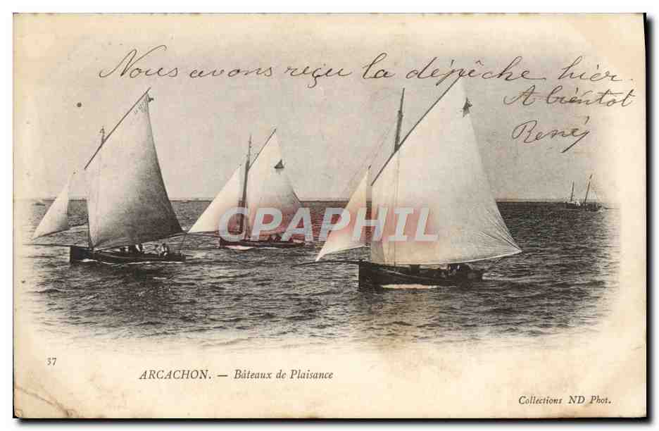 CPA Bateau Voilier Arcachon Bateaux de plaisance 