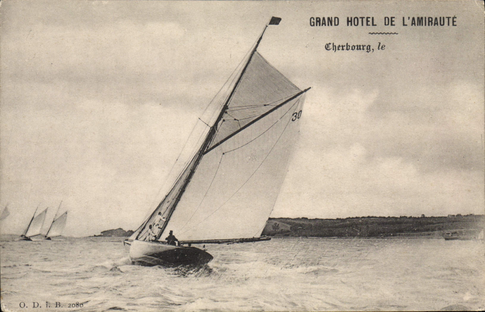 CPA Bateau Voilier Cherbourg Grand Hotel de l'Amiraute