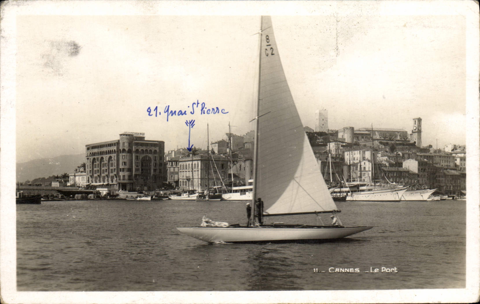 CPA Bateau Voilier Cannes le port