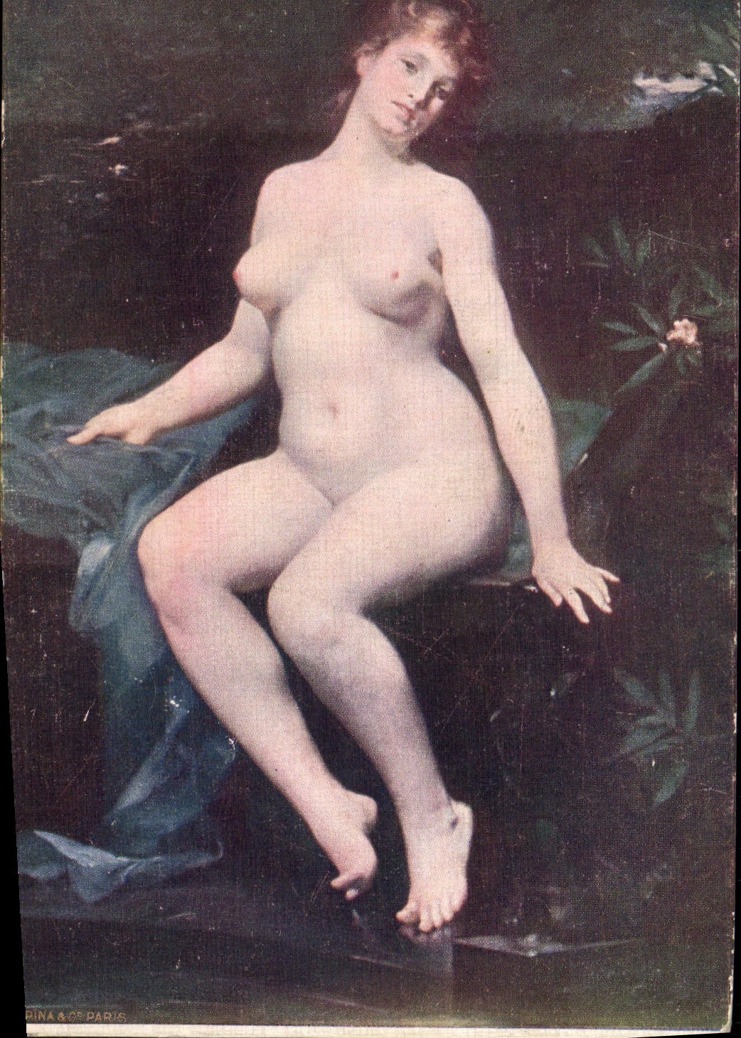 Nue assise — reproduction d'une peinture — RINA & OS PARIS