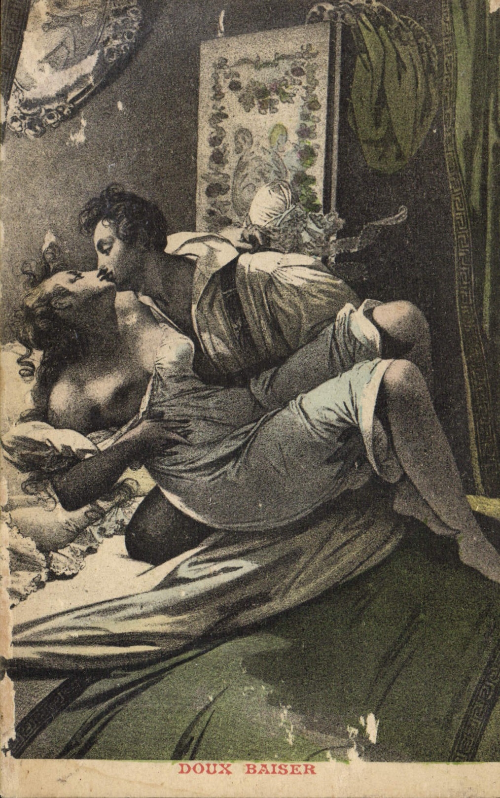 Doux Baiser — scène amoureuse — Le Dutey, imp.édit. 1917, Paris
