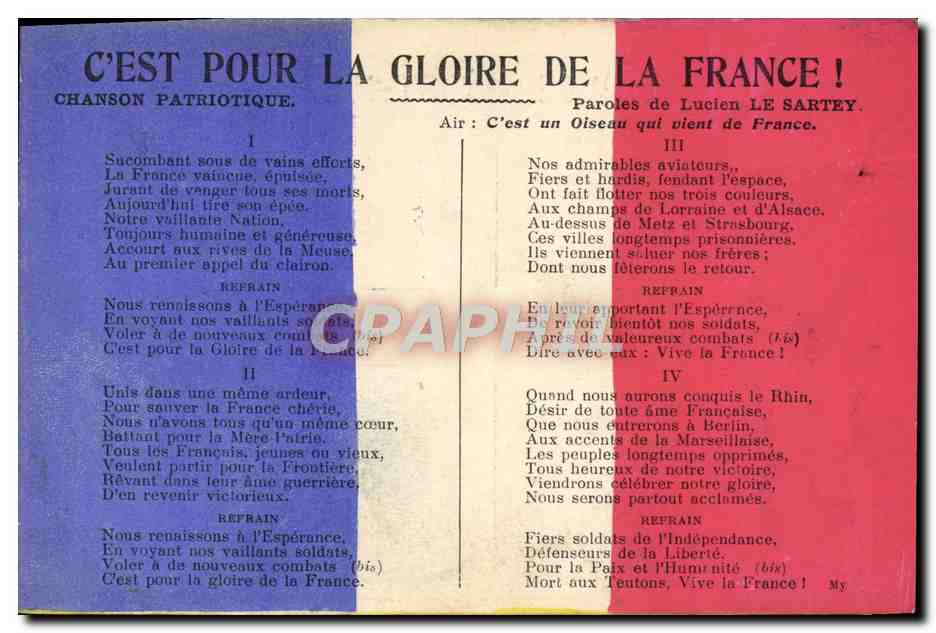 CPA Militaria Drapeau