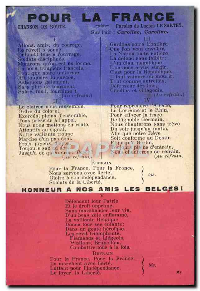 CPA Militaria Pour la France