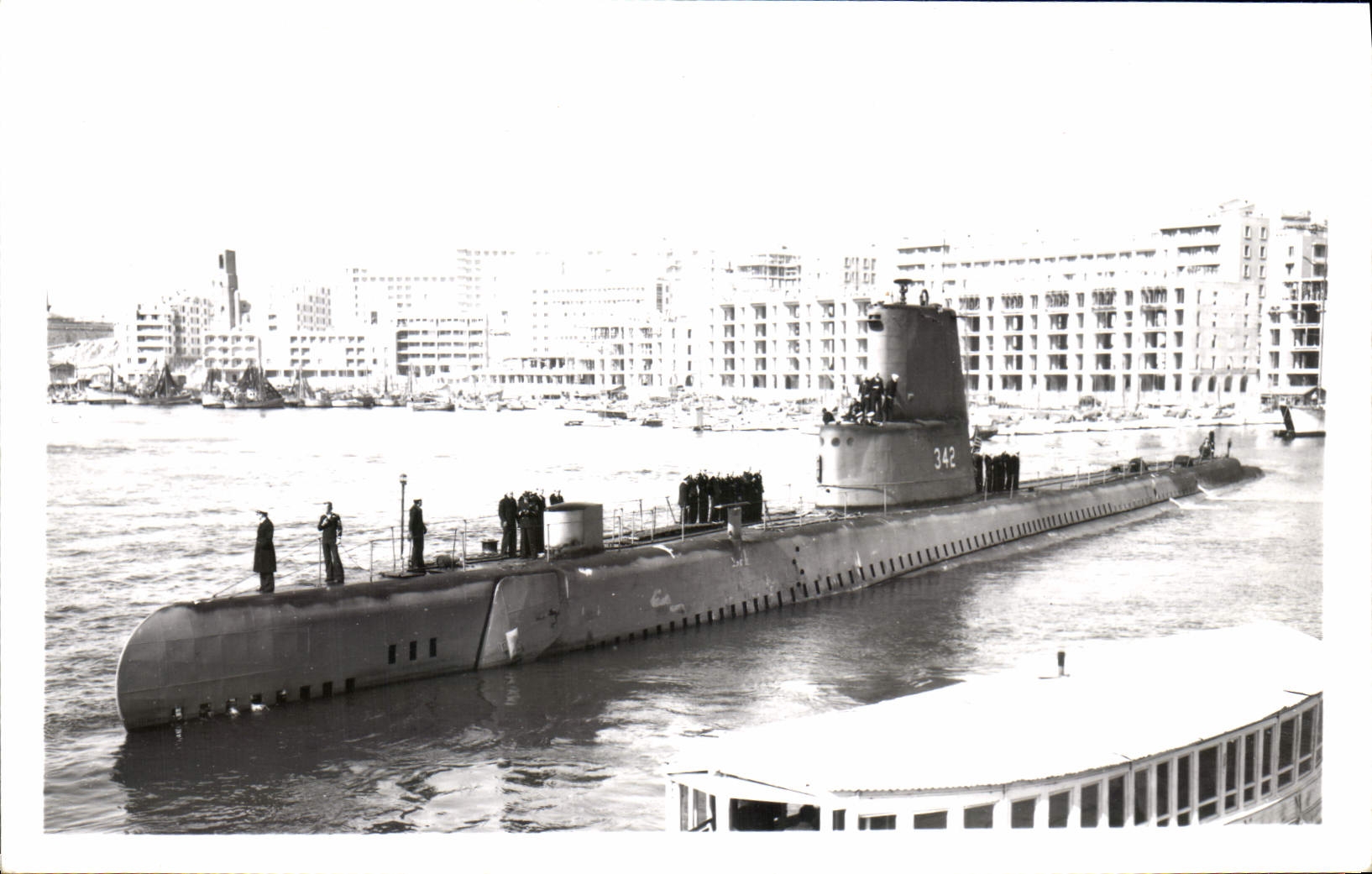 Photo Bateau Sous marin Sous-marin Chopper USA 342 Mars 1952