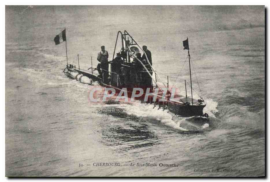 Cherbourg — Le Sous-Marin Oursin — Collection P. B. Cherbourg