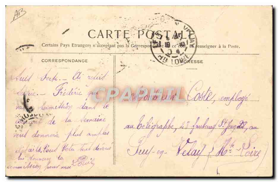 CPA Bateau Sous marin Sous-marin Gymnote  — Verso