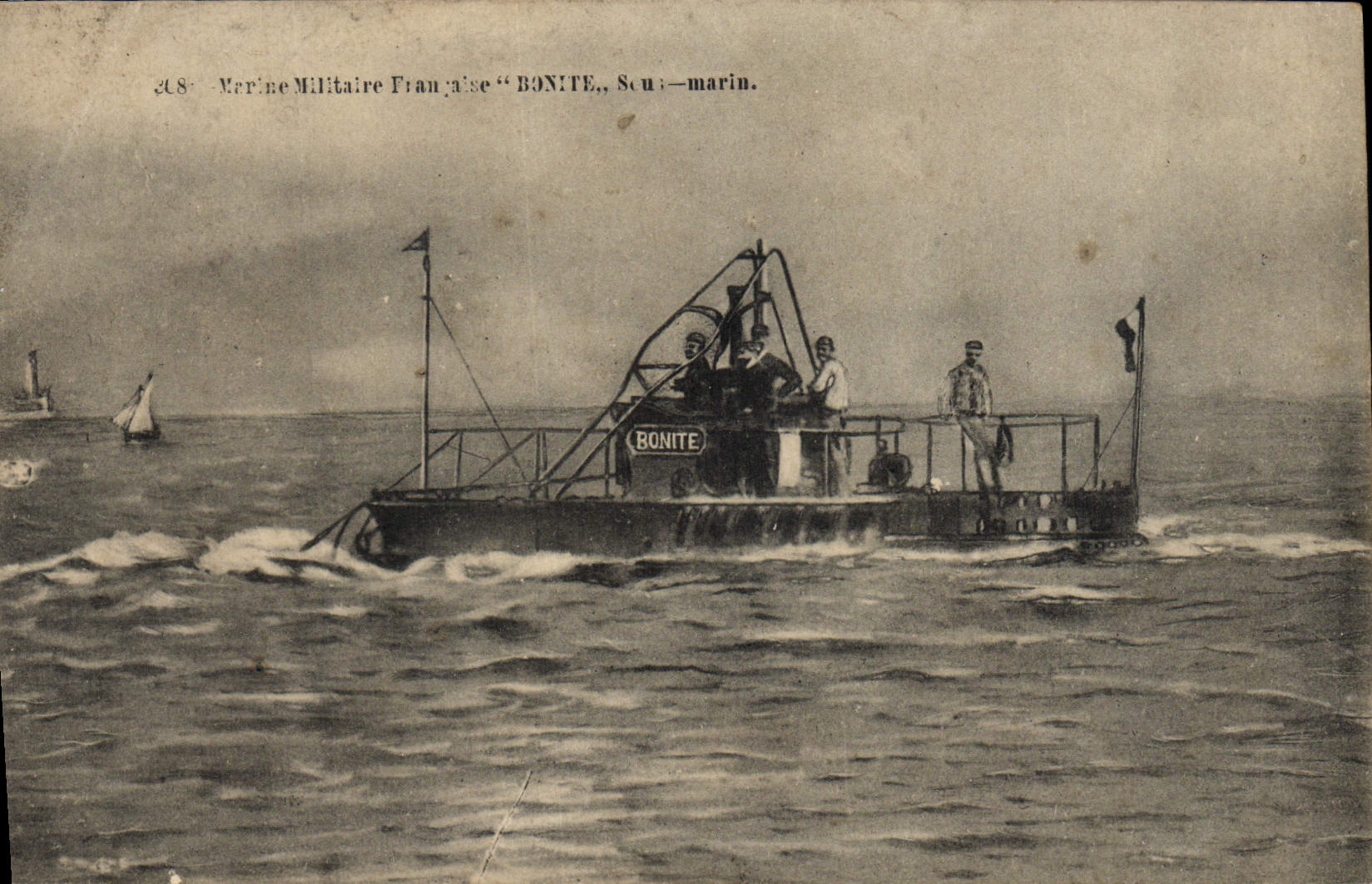 Bateau militaire français "Bonite" — sous-marin — éditeur non identifié, n° de série 248