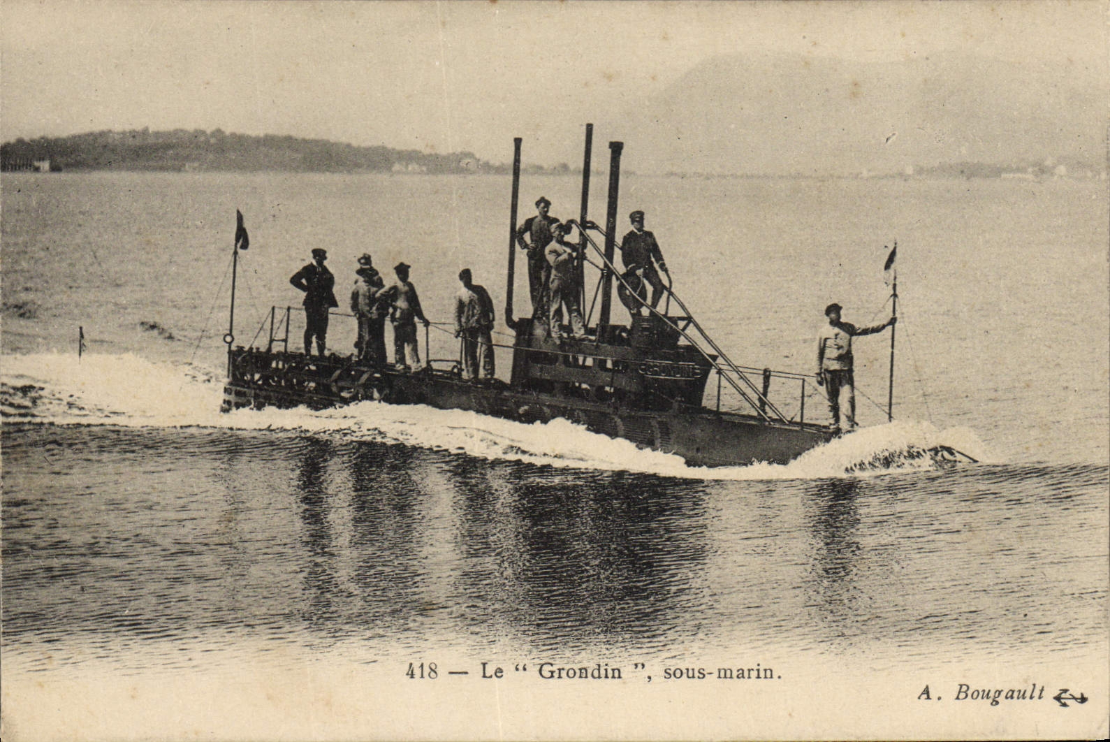CPA Bateau Sous marin Sous-marin Grondin