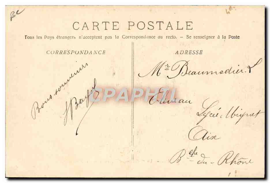 CPA Bateau Sous marin Sous-marin Grondin — Verso