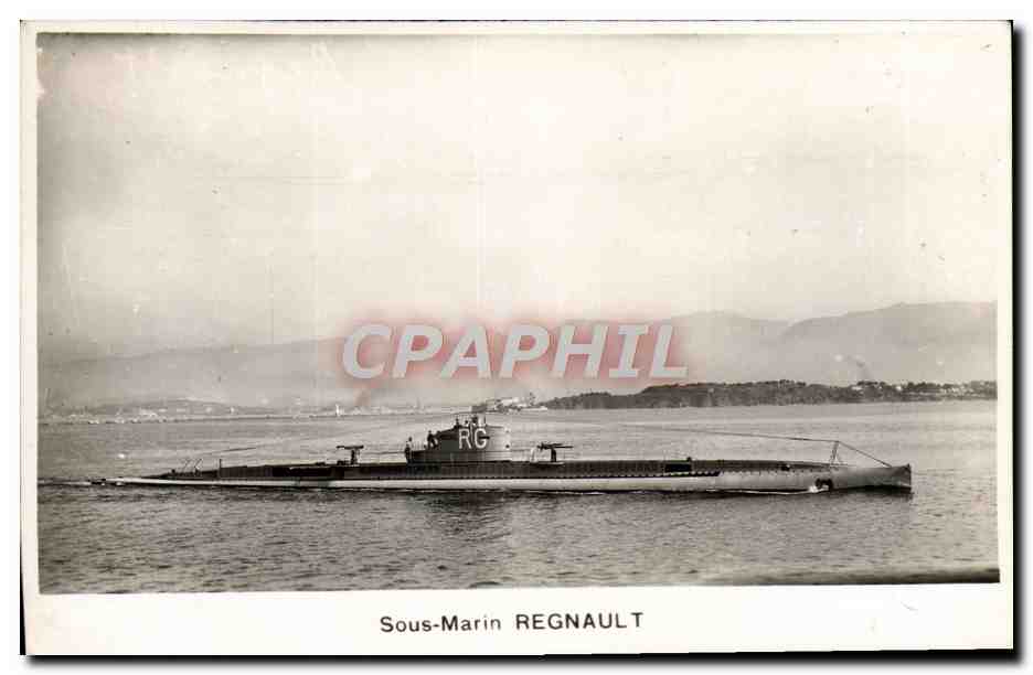 CPA Bateau Sous marin Sous-marin Regnault
