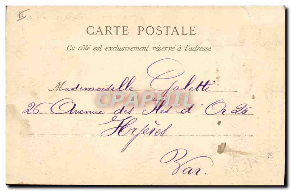 CPA Le Theatre Cherbourg — Verso