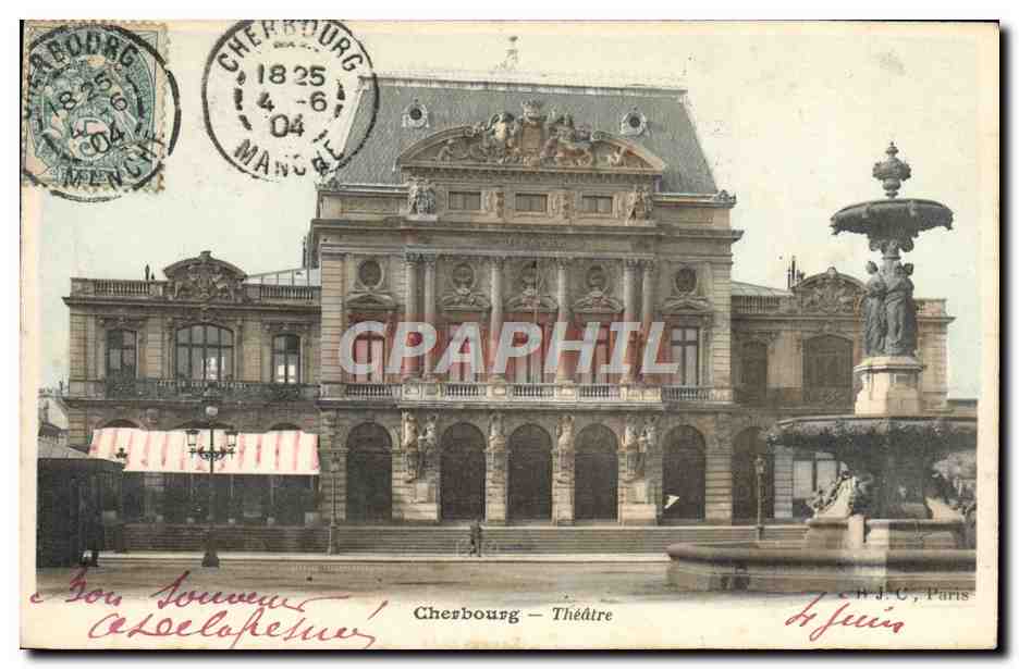 CPA Le Theatre Cherbourg 