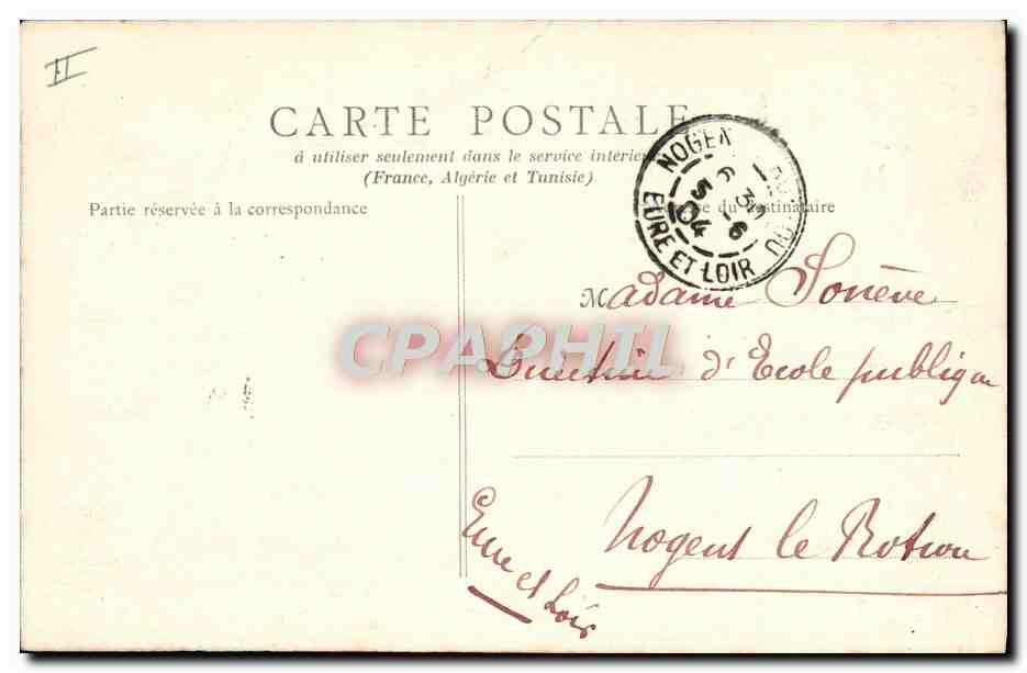 CPA Le Theatre Cherbourg  — Verso
