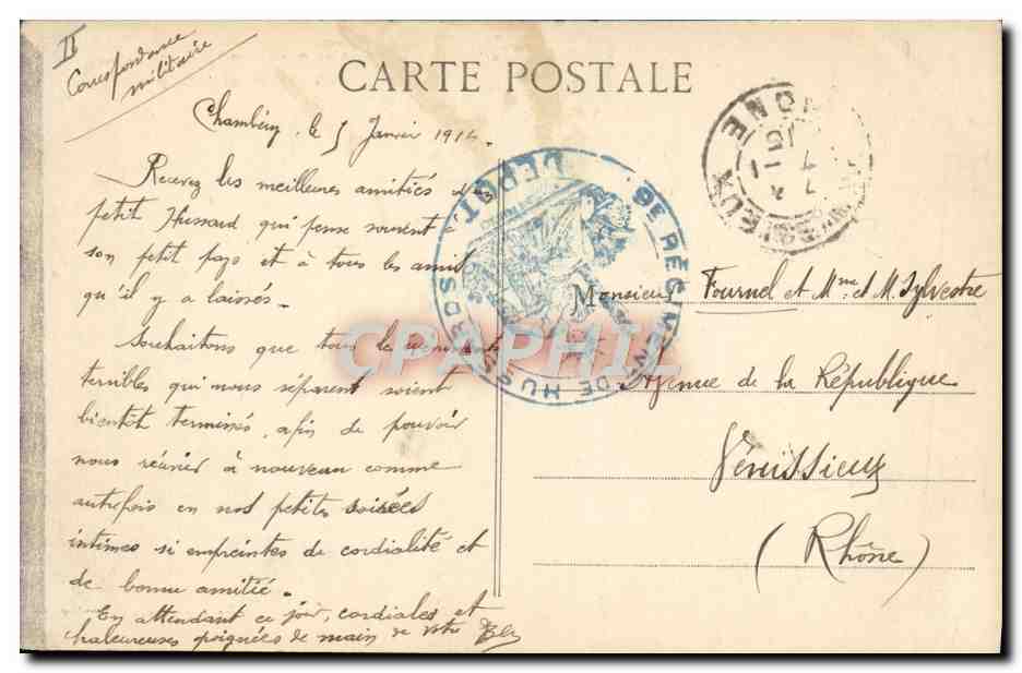 CPA Le Theatre municipal Chambery — Verso