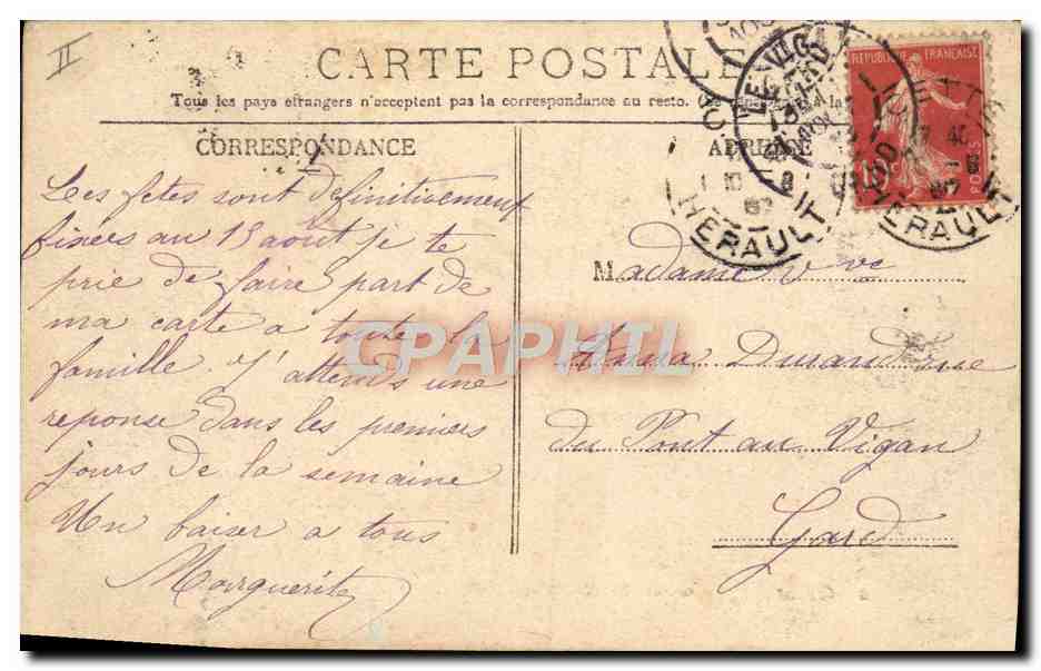 CPA Cette Grand Theatre municipal — Verso