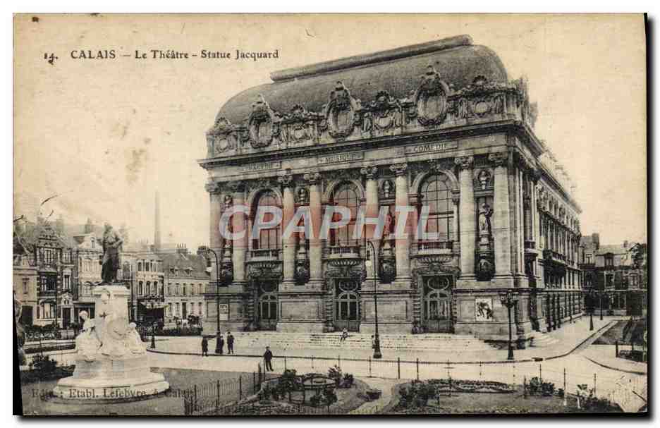 CPA Castres Le Theatre Statue Jacquard