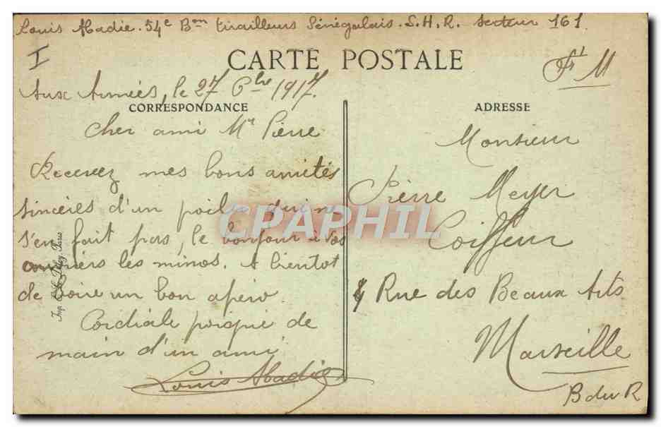 CPA Castres Le Theatre Statue Jacquard — Verso