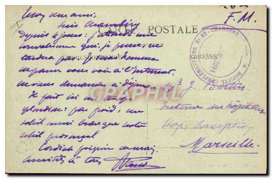CPA Le Theatre et la rue d'Italie Chambrey  — Verso