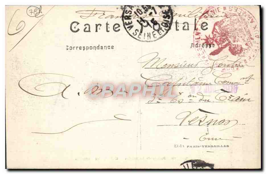 Palace of Versailles — Gallery of Battles — Publisher Paris-Versailles n°23 — Back