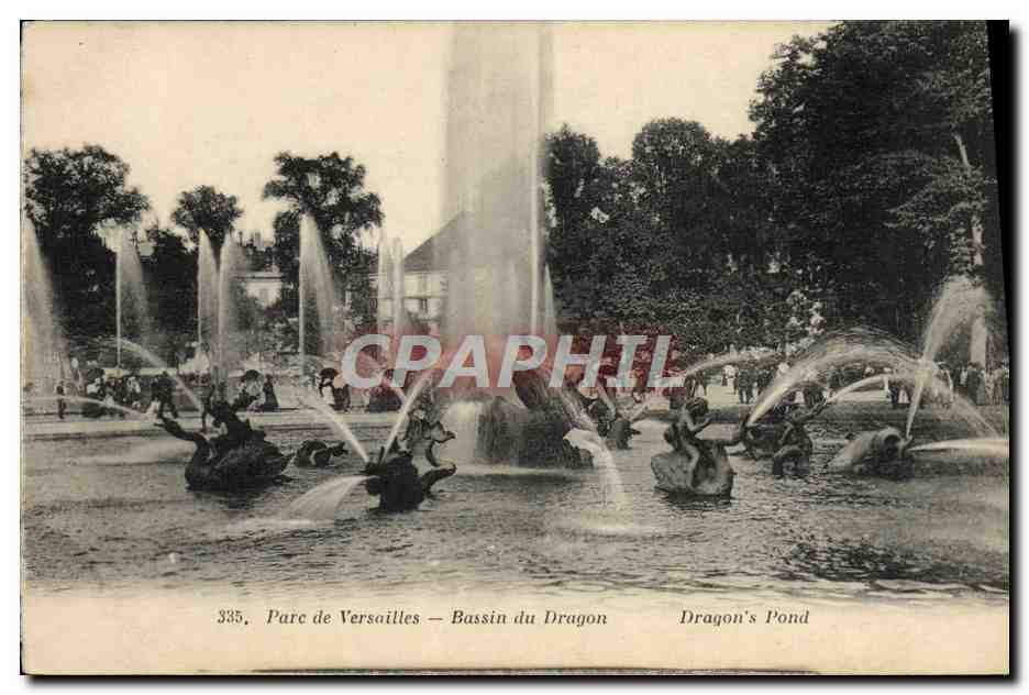 Parc de Versailles — Bassin du Dragon — Impr. EDIV, Versailles, n°335