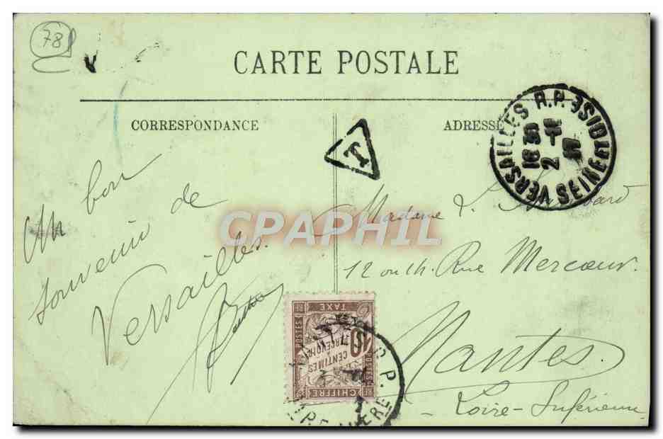 CPA Versailles Le Hameau de Marie Antoinette La maison du seigneur et le moulin  — Verso