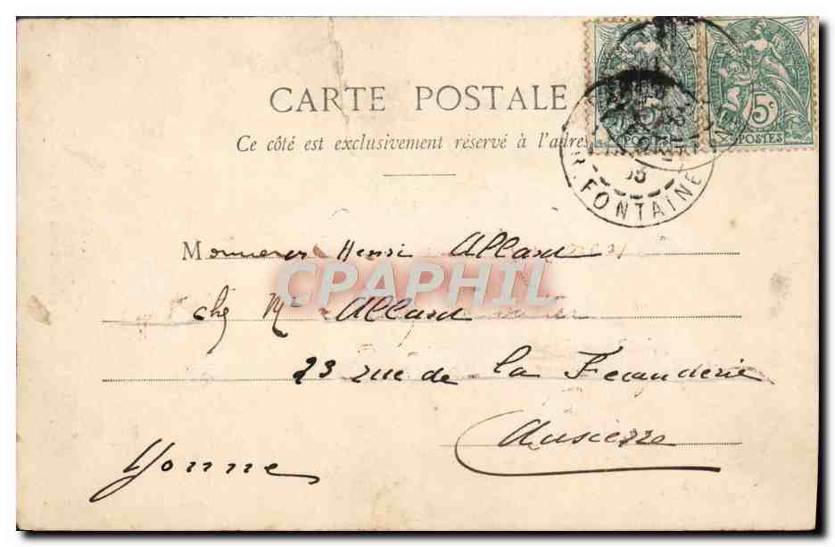 CPA Paris Bois de Boulogne La cascade vue du fond de la grotte — Verso