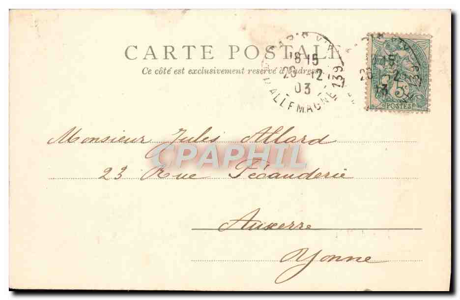 CPA Paris Hotel de Ville — Verso