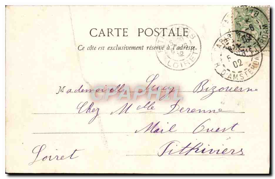CPA Paris Bois de Boulogne — Verso