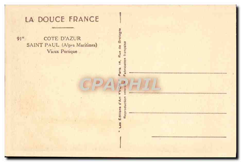 CPA Saint Paul Femme Vieux portique (animee) — Rückseite