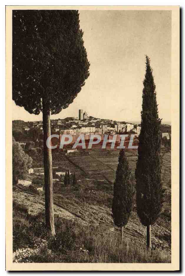 CPA Saint Paul Vue generale a travers les cypres