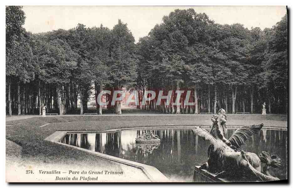 CPA Versailles Parc du Grand Trianon Bassin du plafond