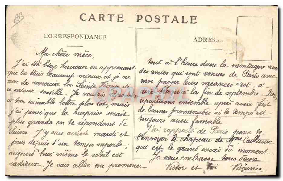 Son chapeau — (pour les Assises) — Fercham, n°7 — Verso