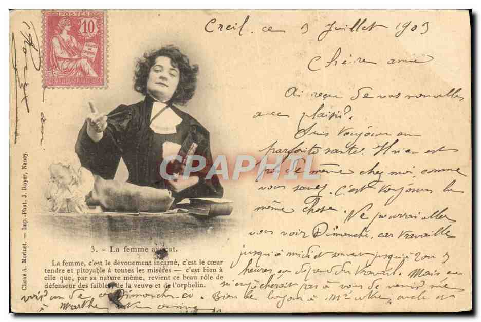 CPA La femme avocat