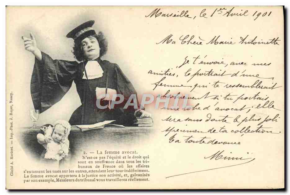 CPA La femme avocat