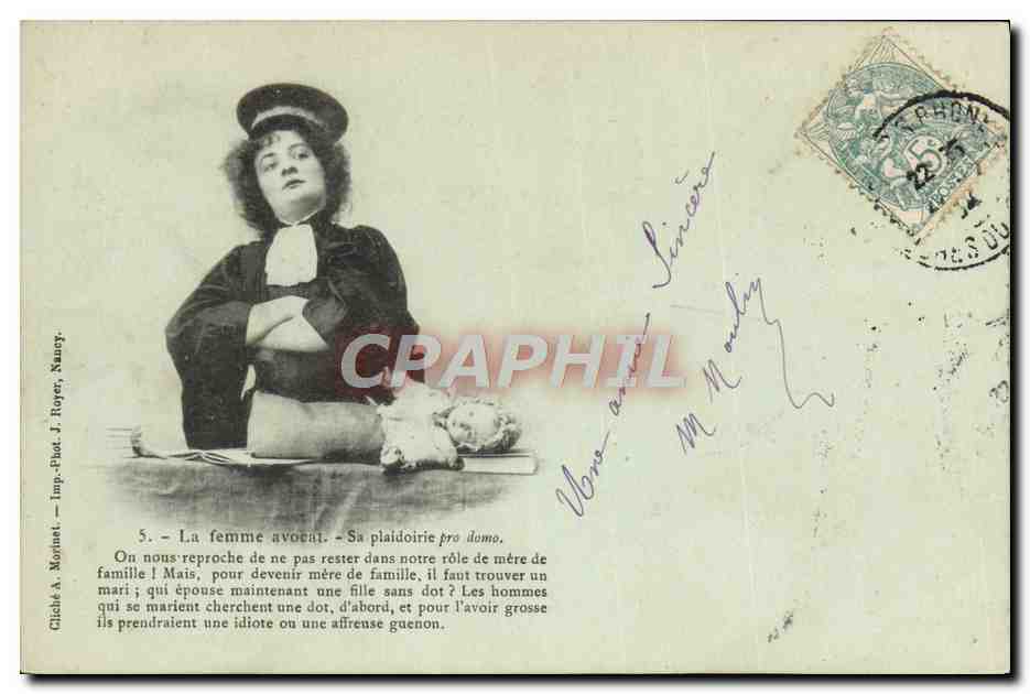 CPA La femme avocat