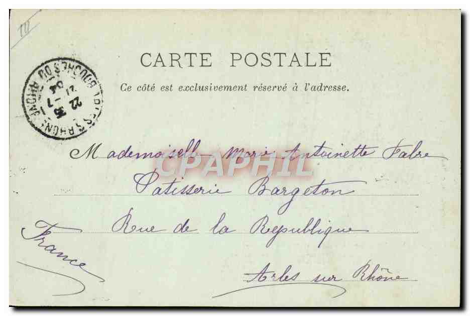 CPA La femme avocat — Verso
