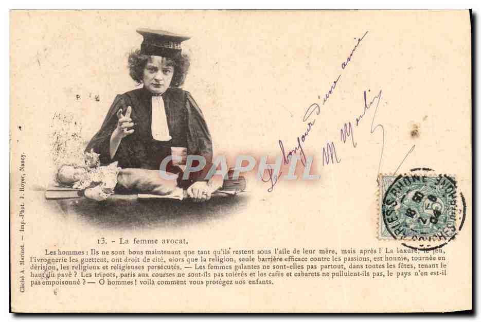 CPA La femme avocat