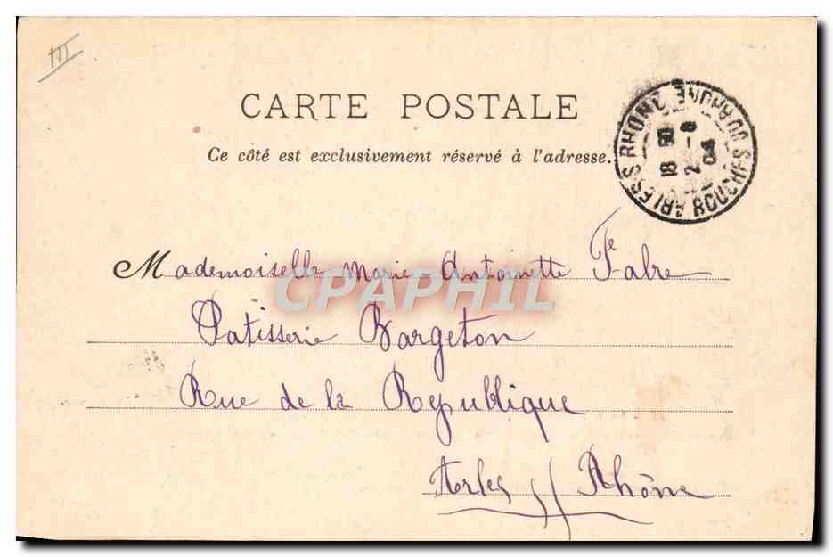 CPA La femme avocat — Verso