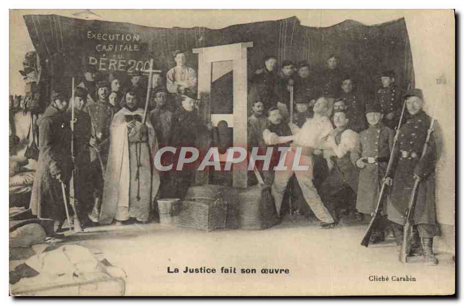 CPA La justice fait son oeuvre Guillotine