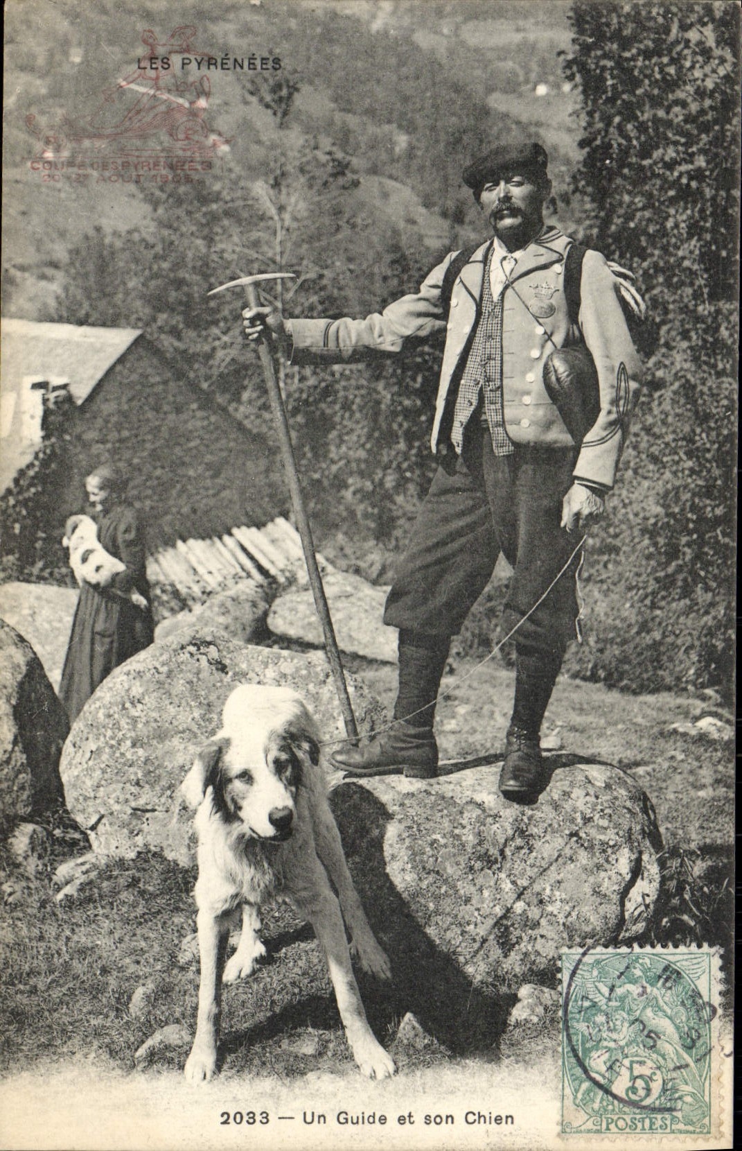 Les Pyrénées — Un Guide et son Chien — Couleurs des Pyrénées, n°2033