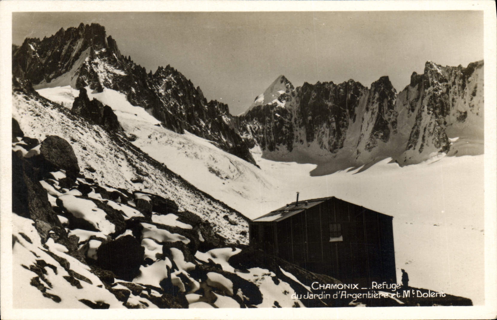 CPA Alpinisme Chamonix Refuge du jardin d'Argentere et Mr Dolent 